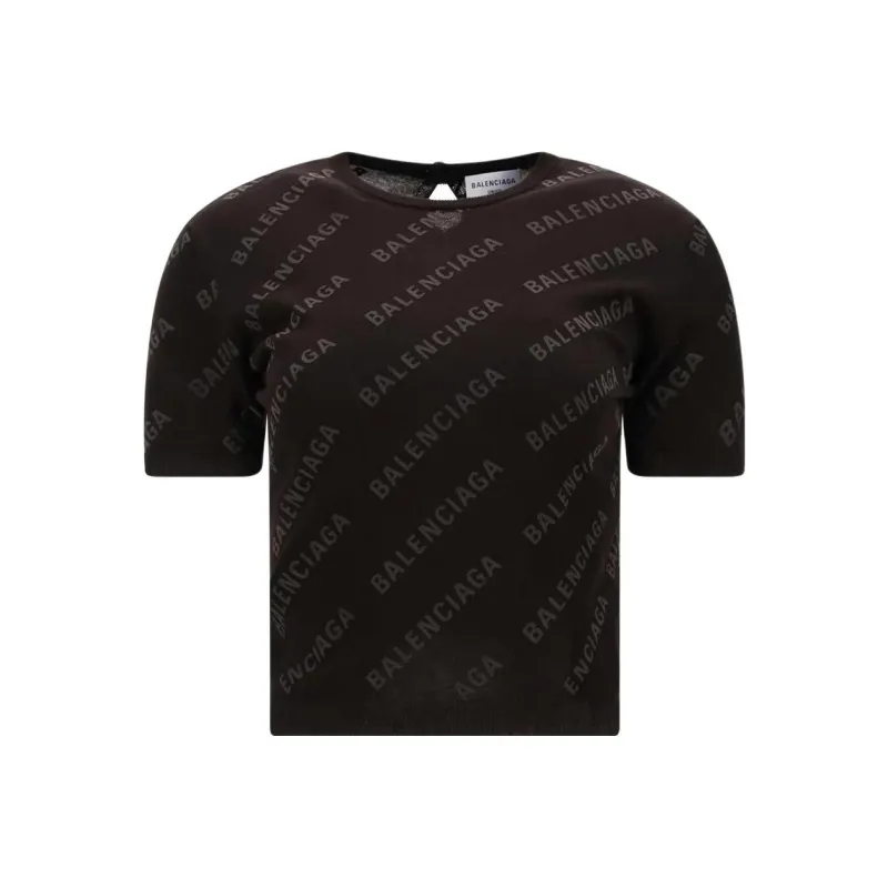 Balenciaga T Shirts Women's Brown-0