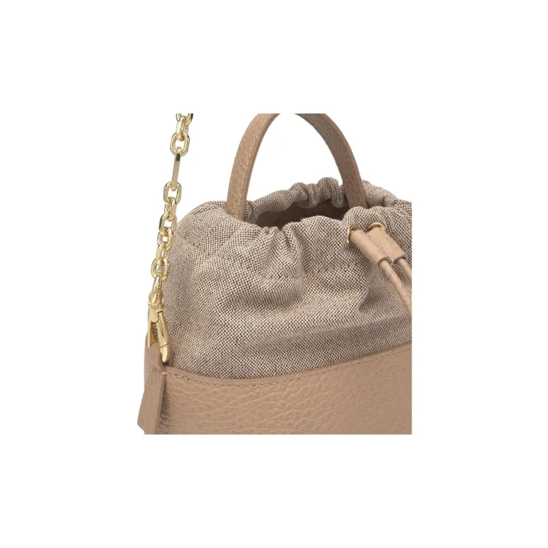 Maison Margiela 5AC Leather Bucket Bag, Shoulder Bag, Crossbody Bag, Handbag Trumpets Women's Beige-5