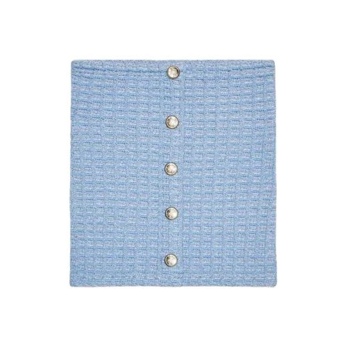 ZARA Strapless Tops Women's Zebra Print Blue