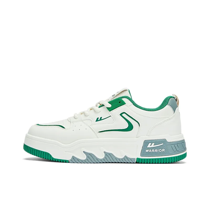 WARRIOR Skateboard Shoes Men Low Top White Black-12