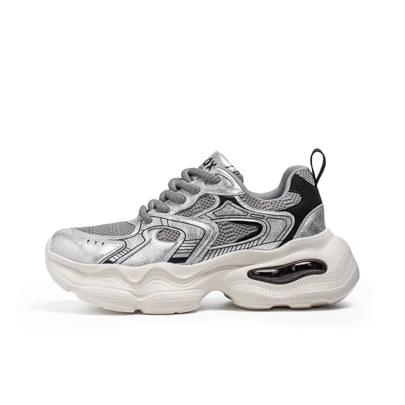 FCMM Chunky Sneakers Men Low Top Gray/Gray Red-7