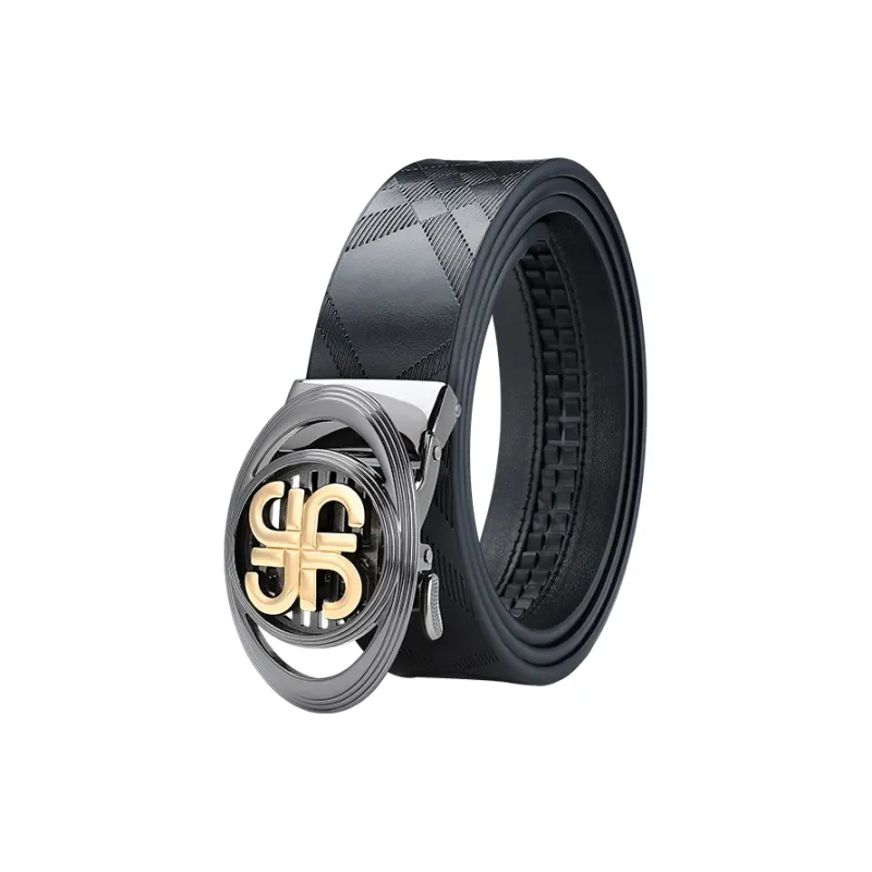 MILLIE'S Cow Split Leather Belts Men's Width 3.4cm-0