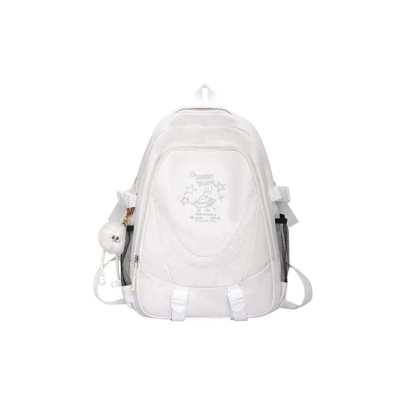 WICKBUEN Nylon Backpack Unisex Red/Blue/White-12