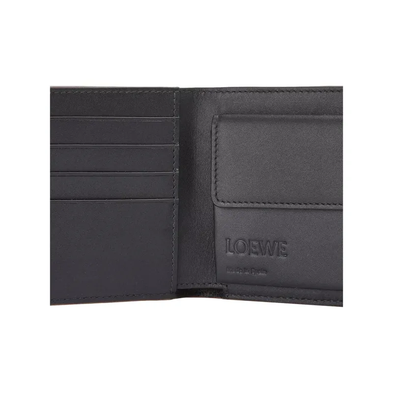 LOEWE Puzzle Smooth Cow Leather Card Holder, Wallet Men's Black-4