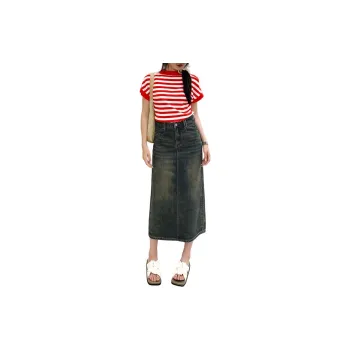 YINLEI Denim Long Skirt Women's