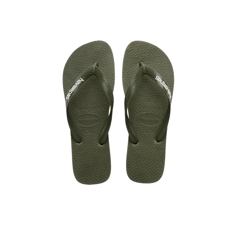 Havaianas Rubber Sole Slip Resistant Flip Flops Unisex Green-3