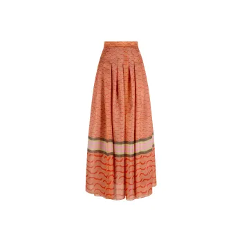 AMANI Casual Long Skirt Women's Orange