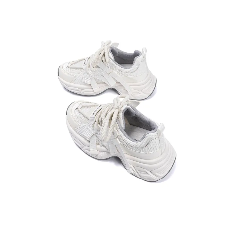 EXULL Q Low Top Chunky Sneakers Women's White-2