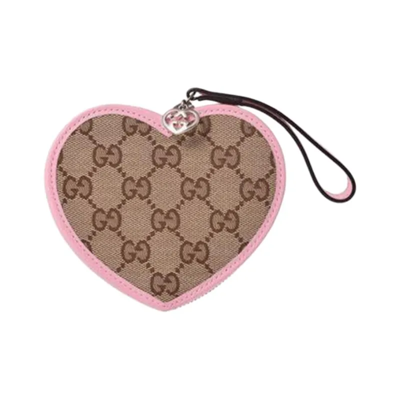 GUCCI Cow Leather Coin Purse Regular Kids' Ebony/Pink-0