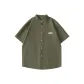 [Twill Stand Collar]Army Green (Ho White Gradient Chest Logo)