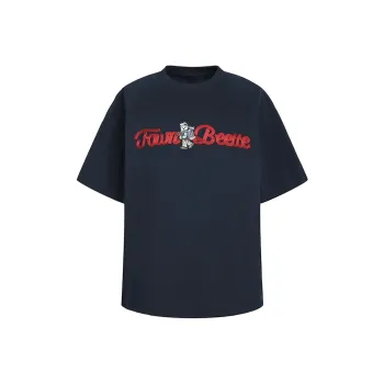 ZAO FU NIAO T Shirts Women's Navy Blue