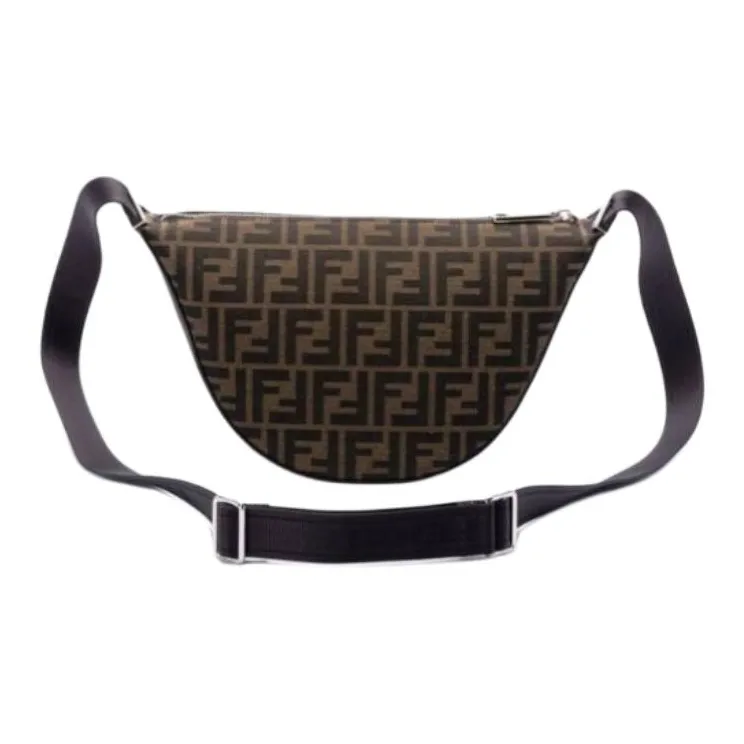 FENDI Monogram Shoulder Bag Men's Brown-3