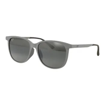 Maui Jim Rubber Carbon Fiber Round Sunglasses Unisex Gray