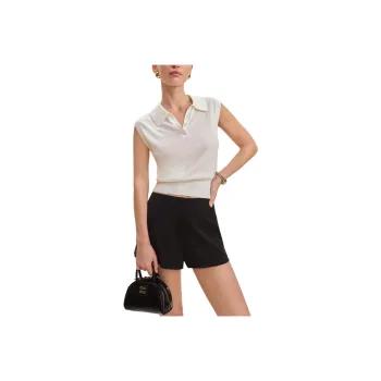 REFORMATION Carrie Linen Cotton Polo Shirt Women's