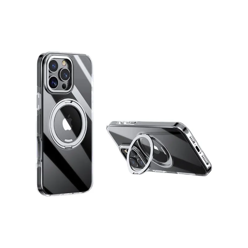 MOWEITU 360 Degree Rotating Stand Phone Cases Compatibility IPhone13ProMax/14/15 Solid Color-12