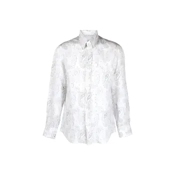 Brunello Cucinelli Paisley Printed Long Sleeved Shirt