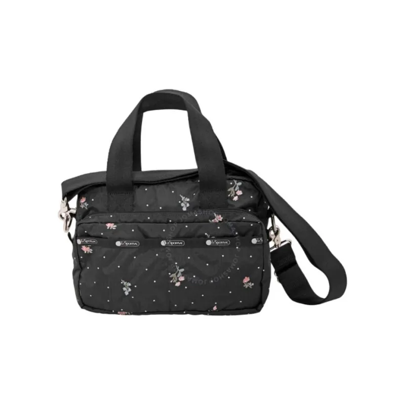 LeSportsac Nylon Shoulder Bag, Crossbody Bag, Handbag Medium Size Women's Black-0