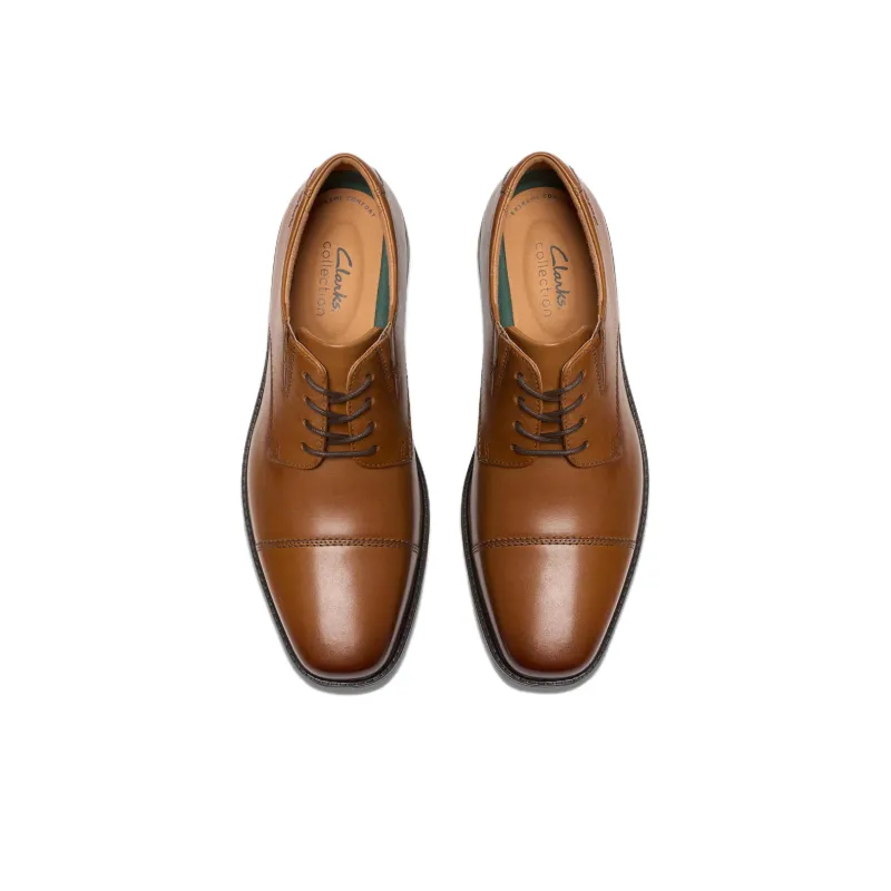 Clarks Cosgrove Cap Dress Shoes Men's Brown-3