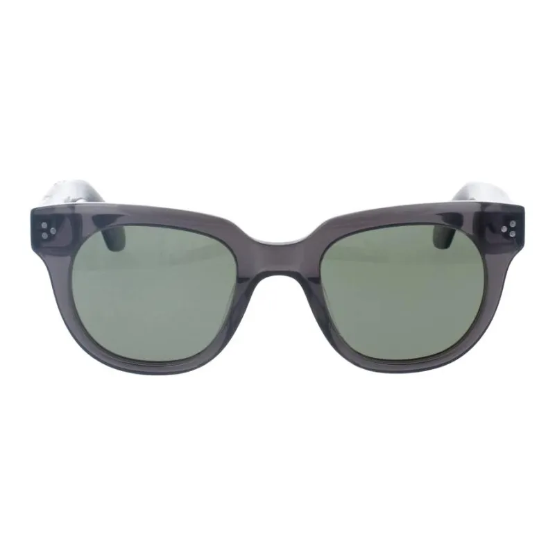 LOOK Acetate Round Sunglasses Women's Black-0