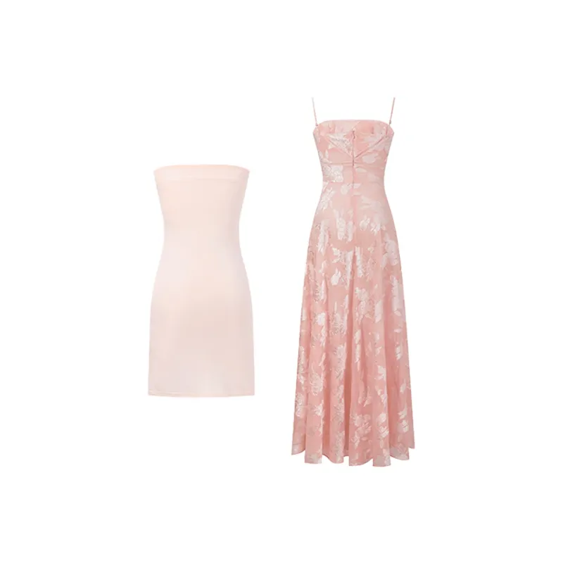 COVER TIME Slip Dresses Women's Pink-1
