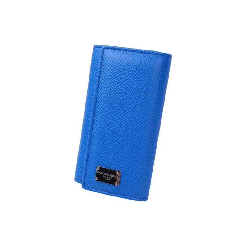 Dolce & Gabbana Cow Leather Wallet Women's Blue-1