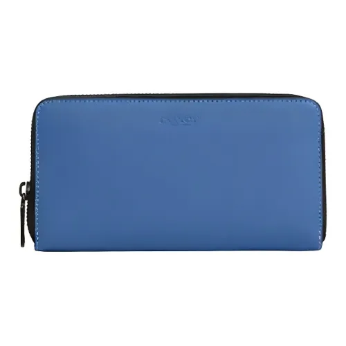 COACH Cow Leather Coin Purse Wallet Men's Blue