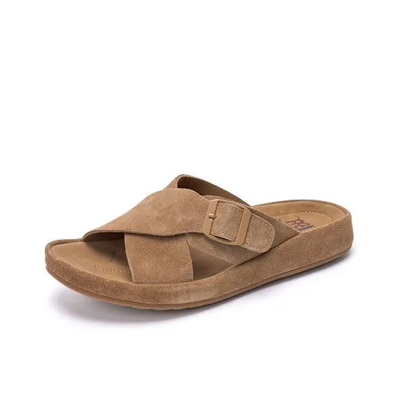 Martniel Rubber Sole Slip Resistant Slide Slippers Women's Earth Yellow-1