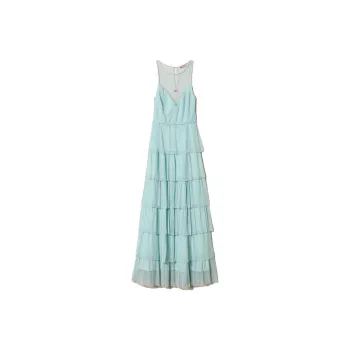 Twinset Flounce Detail Tulle Maxi Dress