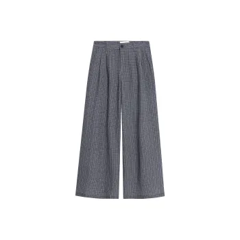VINMUK Suit Trousers Unisex Gray Plaid