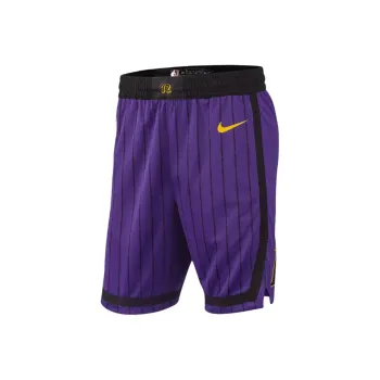 Nike x NBA Los Angeles Lakers Swingman Basketball Shorts Men's All Domain Purple/Amarillo Yellow
