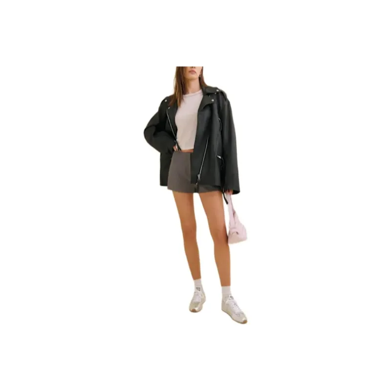 REFORMATION Veda Doyer Leather Jacket Leather Jacket Women's-0