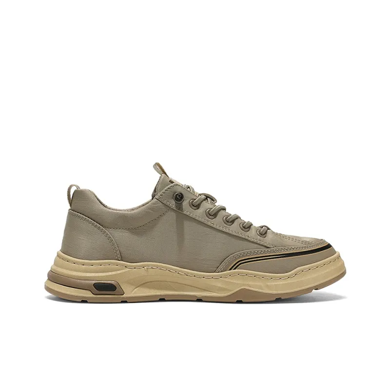 Binary Abrasion Resistant Slip Resistant Low Top Casual Shoes Men's Khaki-1