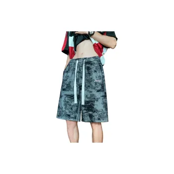 Jeep Casual Loose Fit Mid Rise Denim Shorts Unisex