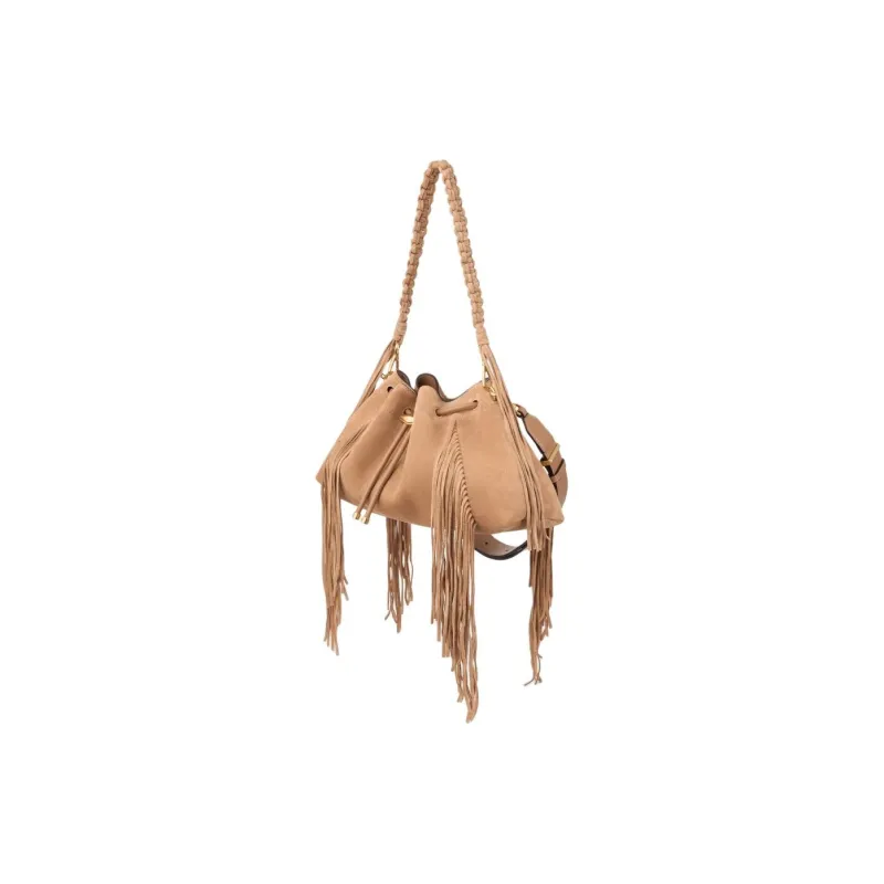 Jimmy Choo Suede Shoulder Bag Women's Toffee-1