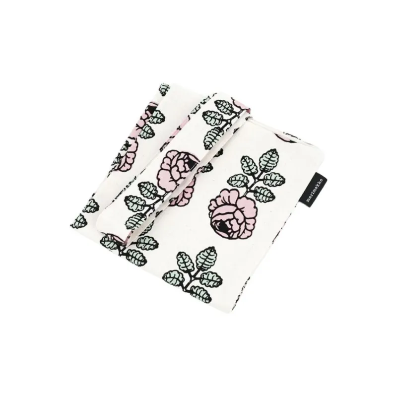 Marimekko Cotton Tote Bag, Shopping Bag, Handbag Women's White & Multicolor-3