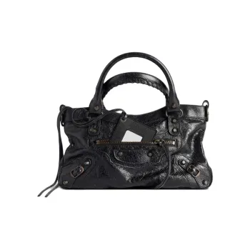 Balenciaga Le City Arena Historic Lambskin Shoulder Bag, Crossbody Bag, Handbag Women's Black