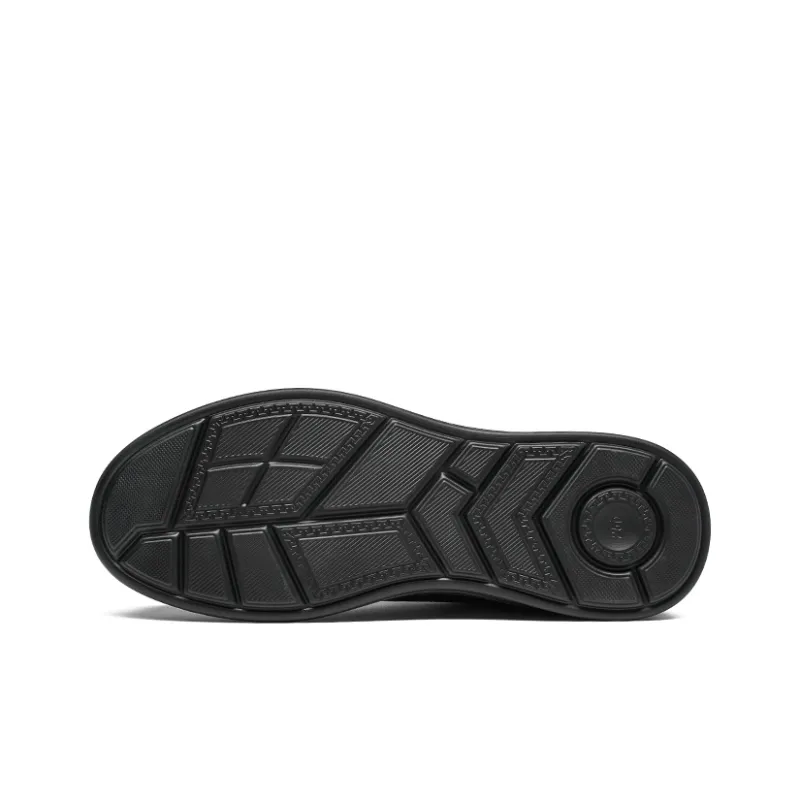 HARSON Breathable And Lightweight Low Top Casual Shoes Men's Black-4