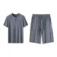Men's Iron Gray Short-Sleeved Shorts