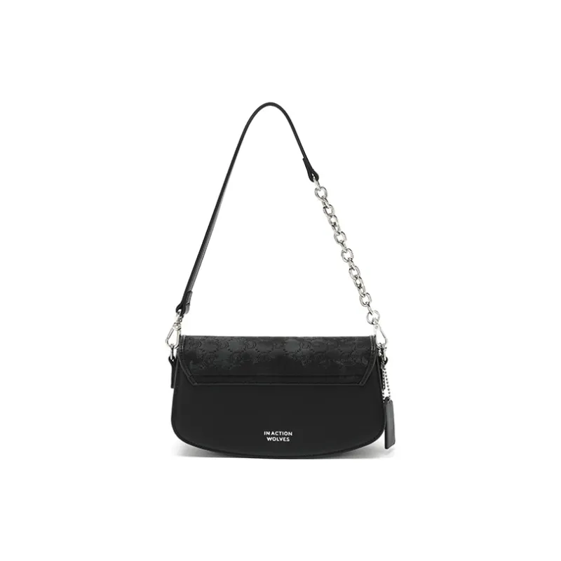 SEPTWOLVES PU Crossbody Bag, Shoulder Bag Women's Black-4