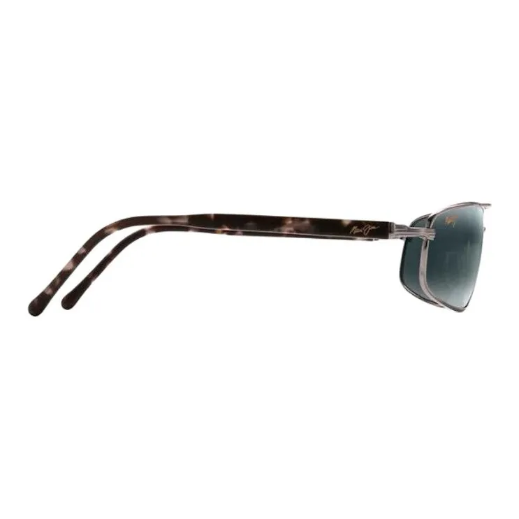 Maui Jim Acetate Metal Alloy Silicone Aviator Sunglasses Unisex Silver-2