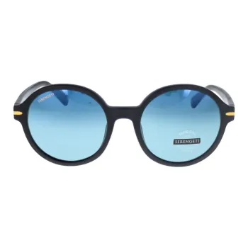 Serengeti Acetate Round Sunglasses Women's Black