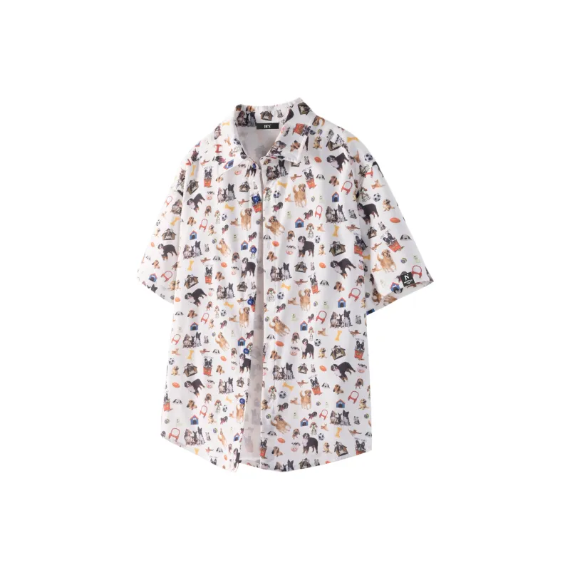 IN'S Shirts Unisex Puppy White-0