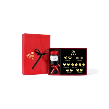 Lao Feng Xiang S999 Fine Silver Stud Earrings Women's