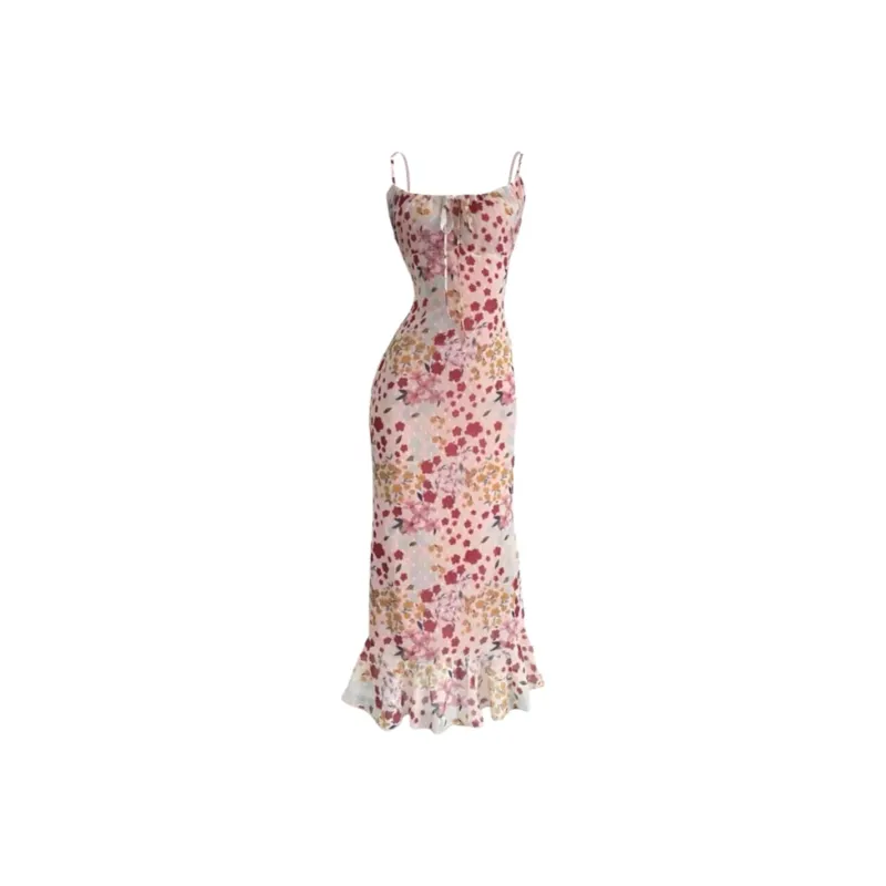 ETSE Slip Dresses Women's Floral Cluster Dress-0