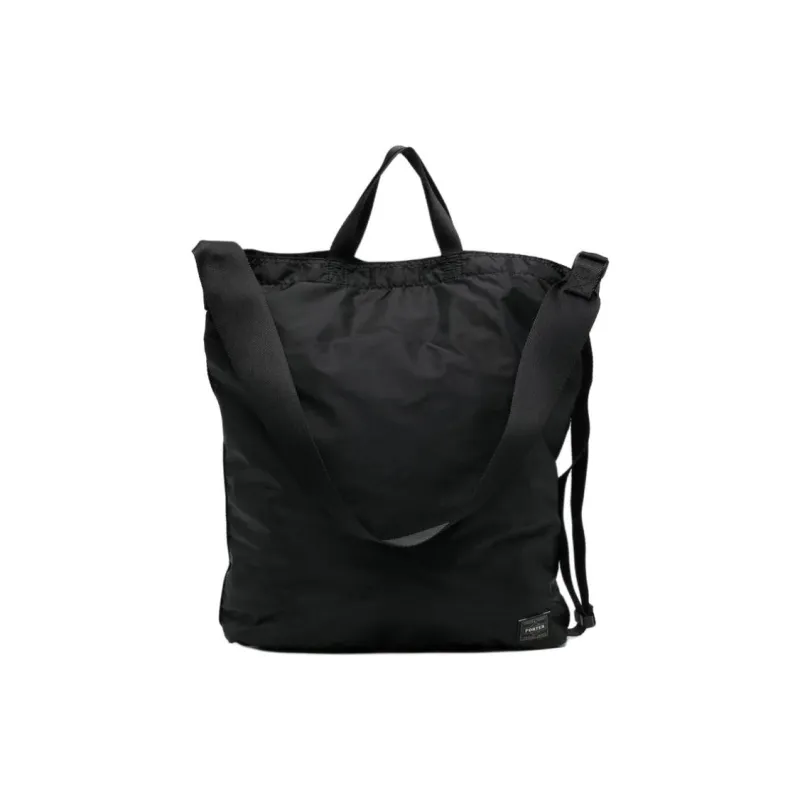 PORTER Solid Color Shoulder Bag, Crossbody Bag, Handbag Men's Black-0
