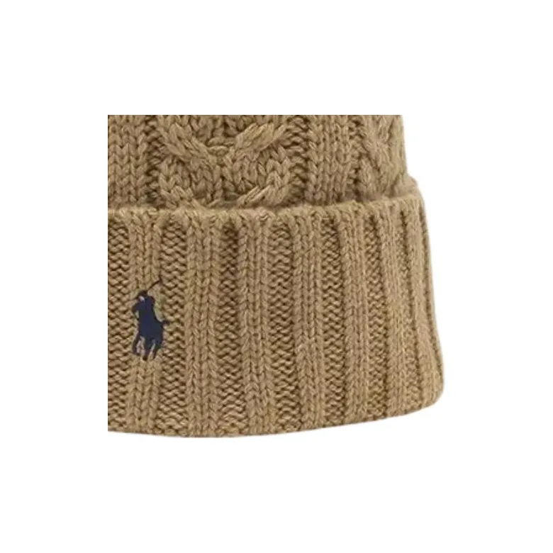 Ralph Lauren Knitted Fabric Beanies Unisex Yellow-2