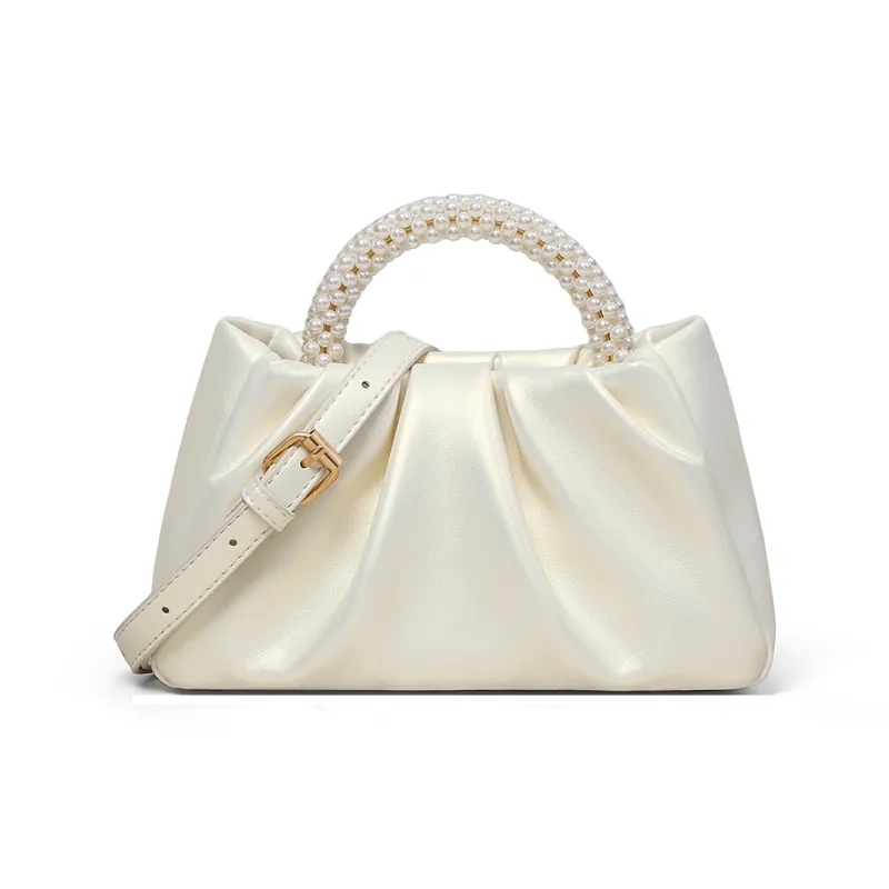 PT'SON Synthetic Leather Shoulder Bag, Crossbody Bag, Handbag Regular Women's Pearl White-4