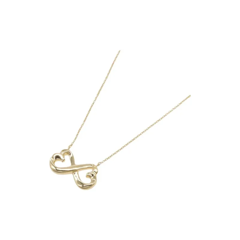 TIFFANY & CO. 2010s 18K Yellow Gold Double Loving Heart Necklace-3