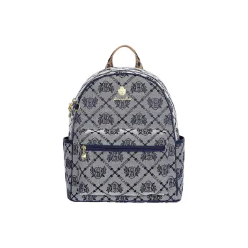DANNYBEARJEANS Fabric Backpack Unisex Shield Bear Blue