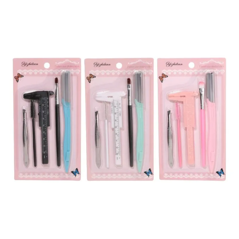YIZHILIAN Eyebrow Shaping & Pencil Make up Tools Portable Five Piece Set-1